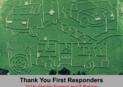 2018 Corn Maze "Thank You First Responders"