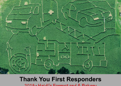 2018 Corn Maze "Thank You First Responders"